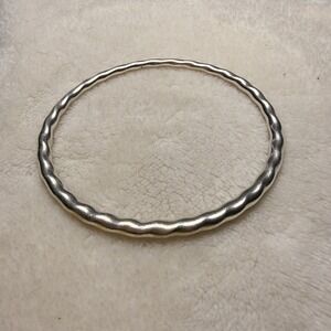 Pandora 925 Sterling Silver Hammered Bangle Bracelet